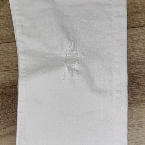 NWT Adriano Goldschmied Ex-Boyfriend Slouchy Slim Jeans Size 27 White Distressed - Picture 5 of 16